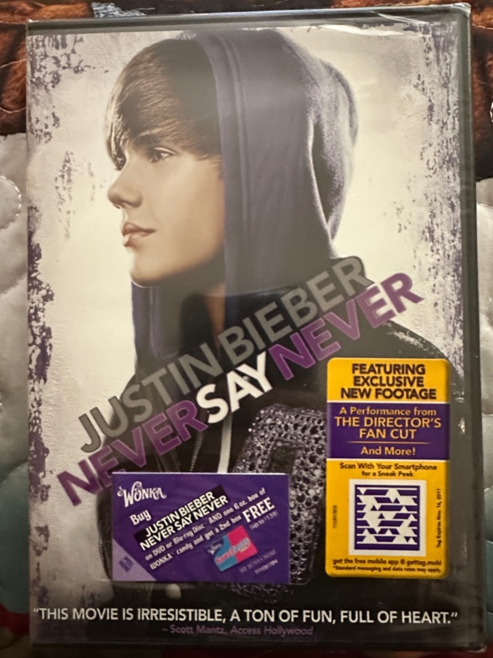 Justin Bieber Never Say Never (Purple, DVD)